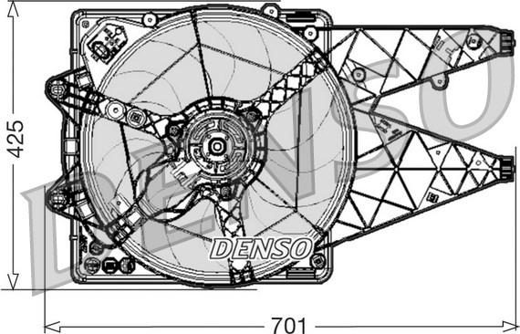 Denso DER01030 - Вентилятор, охолодження двигуна autocars.com.ua