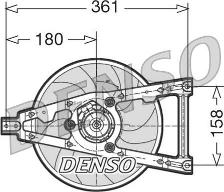 Denso DER09011 - Вентилятор, охолодження двигуна autocars.com.ua