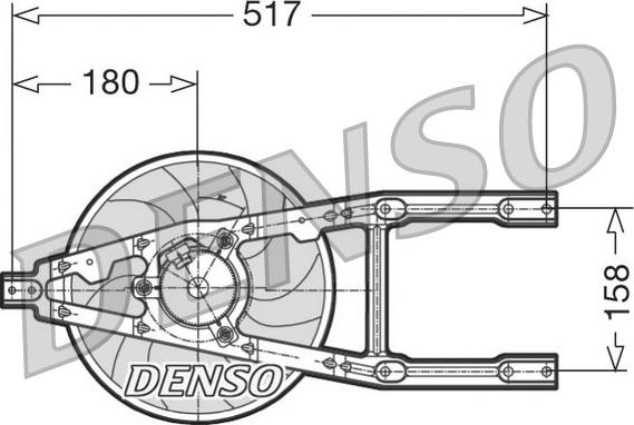 Denso DER09012 - Вентилятор, охолодження двигуна autocars.com.ua