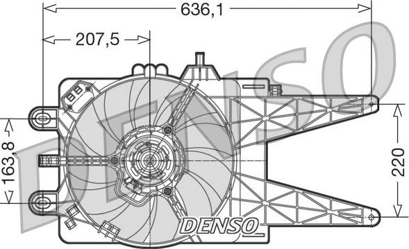 Denso DER09015 - Вентилятор, охолодження двигуна autocars.com.ua