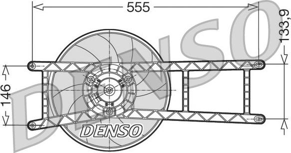 Denso DER09017 - Вентилятор, охлаждение двигателя avtokuzovplus.com.ua
