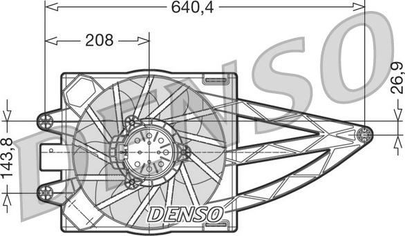 Denso DER09018 - Вентилятор, охлаждение двигателя avtokuzovplus.com.ua