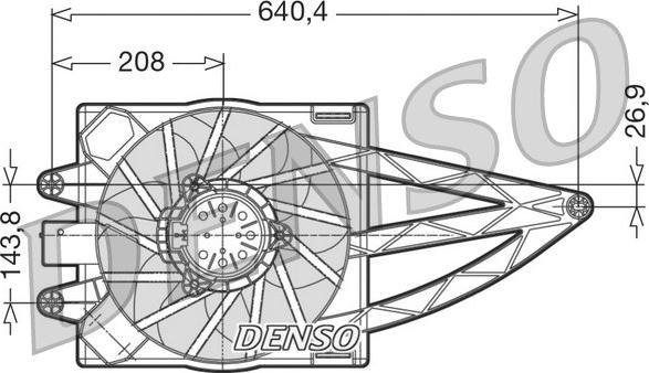 Denso DER09019 - Вентилятор, охлаждение двигателя avtokuzovplus.com.ua