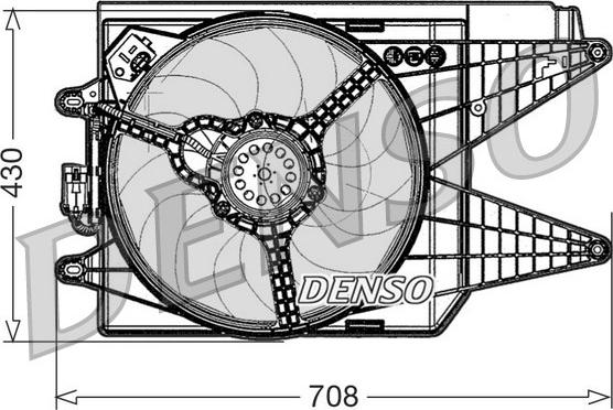 Denso DER09049 - Вентилятор, охолодження двигуна autocars.com.ua