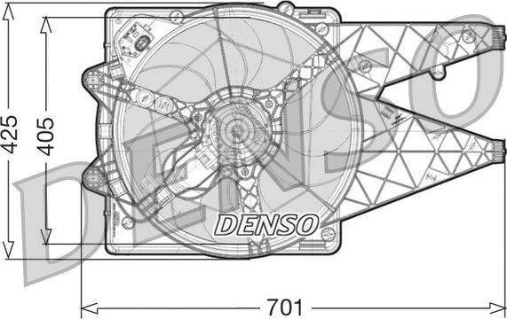 Denso DER09100 - Вентилятор, охлаждение двигателя avtokuzovplus.com.ua