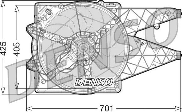 Denso DER09101 - Вентилятор, охлаждение двигателя avtokuzovplus.com.ua