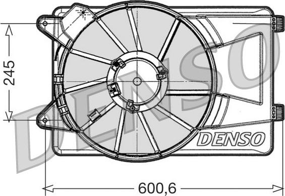 Denso DER09305 - Вентилятор, охолодження двигуна autocars.com.ua