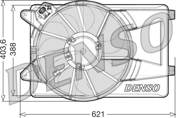 Denso DER09306 - Вентилятор, охолодження двигуна autocars.com.ua