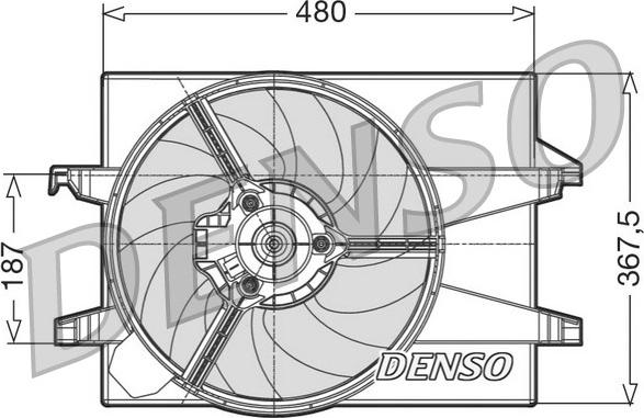 Denso DER10002 - Вентилятор, охолодження двигуна autocars.com.ua