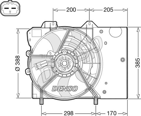 Denso DER21024 - Вентилятор, охлаждение двигателя avtokuzovplus.com.ua