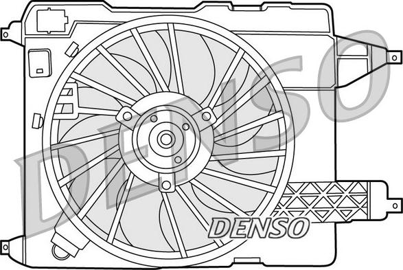 Denso DER23002 - Вентилятор, охлаждение двигателя autodnr.net