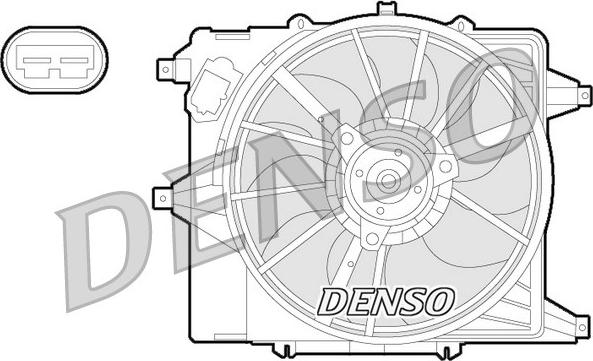 Denso DER23003 - Вентилятор, охлаждение двигателя autodnr.net