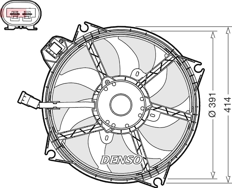 Denso DER23005 - Вентилятор, охолодження двигуна autocars.com.ua