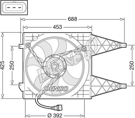 Denso DER32015 - Вентилятор, охлаждение двигателя autodnr.net