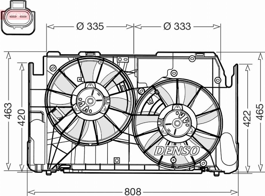 Denso DER50002 - Вентилятор, охолодження двигуна autocars.com.ua