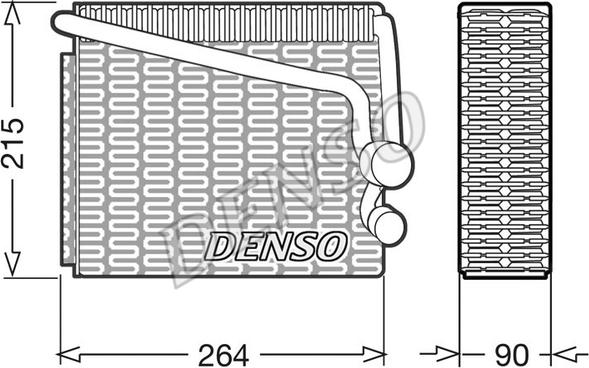 Denso DEV01001 - Випарник, кондиціонер autocars.com.ua