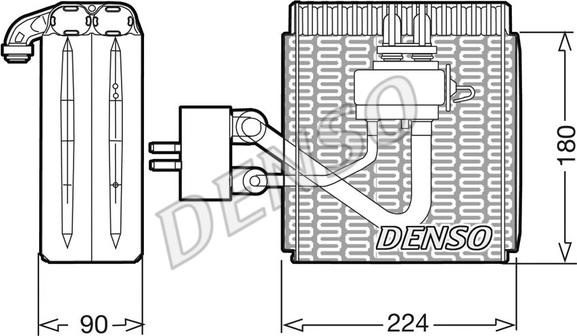 Denso DEV09002 - Випарник, кондиціонер autocars.com.ua