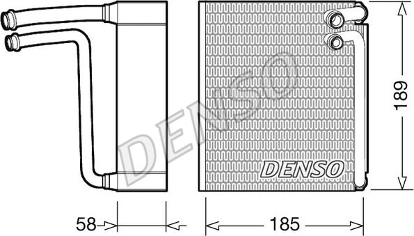 Denso DEV09025 - Випарник, кондиціонер autocars.com.ua