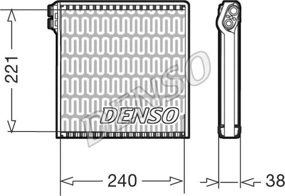 Denso DEV09102 - Випарник, кондиціонер autocars.com.ua
