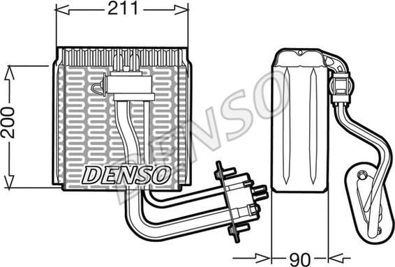 Denso DEV12002 - Випарник, кондиціонер autocars.com.ua