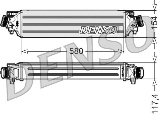 Denso DIT01002 - Интеркулер, теплообменник турбины avtokuzovplus.com.ua