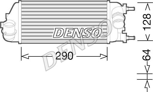 Denso DIT09115 - Интеркулер, теплообменник турбины avtokuzovplus.com.ua