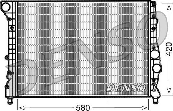 Denso DRM01001 - Радіатор, охолодження двигуна autocars.com.ua