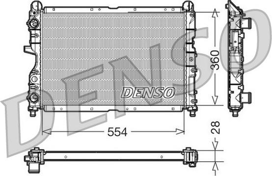 Denso DRM01003 - Радіатор, охолодження двигуна autocars.com.ua