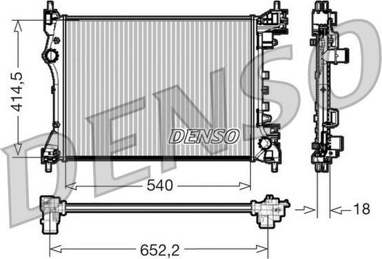 Denso DRM01005 - Радіатор, охолодження двигуна autocars.com.ua