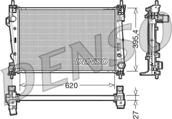 Denso DRM01007 - Радіатор, охолодження двигуна autocars.com.ua