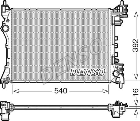 Denso DRM01010 - Радіатор, охолодження двигуна autocars.com.ua