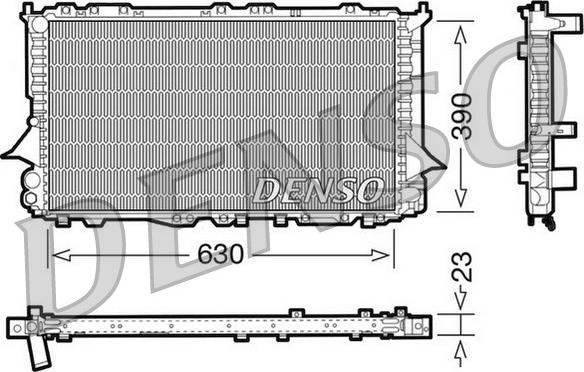 Denso DRM02002 - Радиатор, охлаждение двигателя avtokuzovplus.com.ua