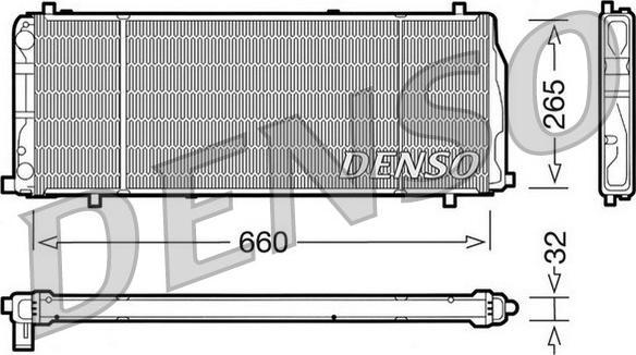 Denso DRM02004 - Радиатор, охлаждение двигателя avtokuzovplus.com.ua