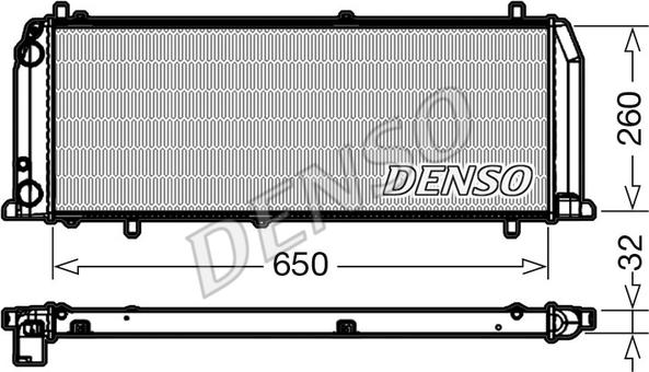 Denso DRM02008 - Радиатор, охлаждение двигателя avtokuzovplus.com.ua