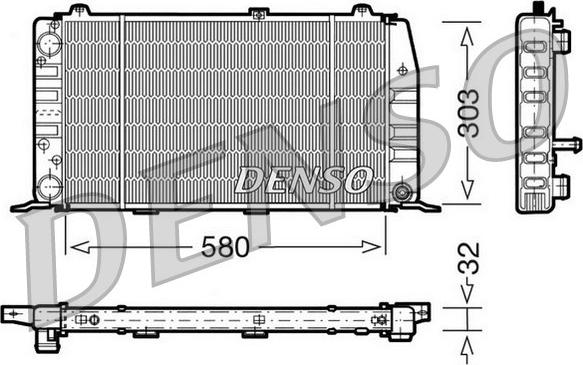 Denso DRM02010 - Радіатор, охолодження двигуна autocars.com.ua
