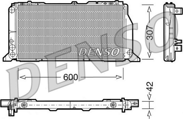 Denso DRM02013 - Радіатор, охолодження двигуна autocars.com.ua