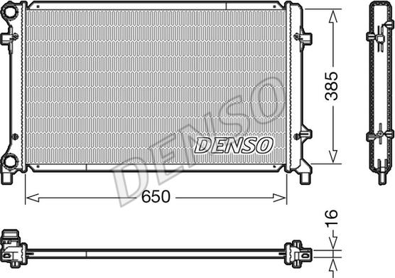 Denso DRM02014 - Радіатор, охолодження двигуна autocars.com.ua