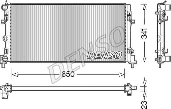 Denso DRM02015 - Радиатор, охлаждение двигателя autodnr.net