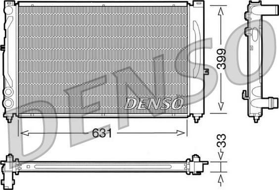 Denso DRM02020 - Радиатор, охлаждение двигателя avtokuzovplus.com.ua