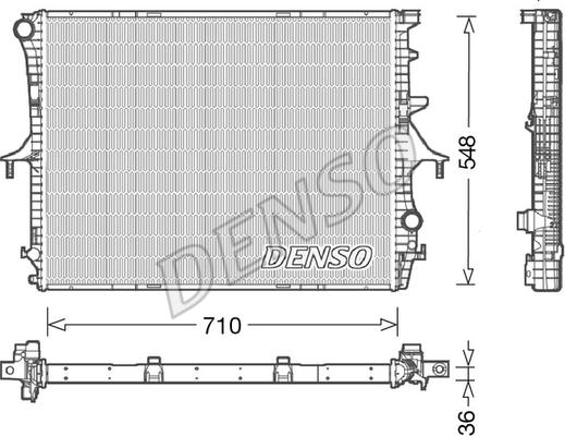 Denso DRM02026 - Радиатор, охлаждение двигателя avtokuzovplus.com.ua