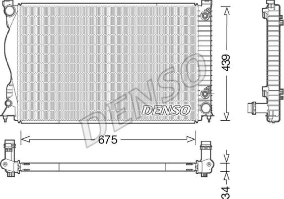 Denso DRM02028 - Радіатор, охолодження двигуна autocars.com.ua