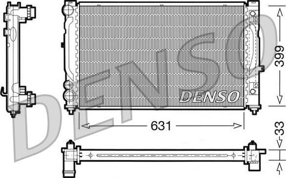 Denso DRM02030 - Радіатор, охолодження двигуна autocars.com.ua