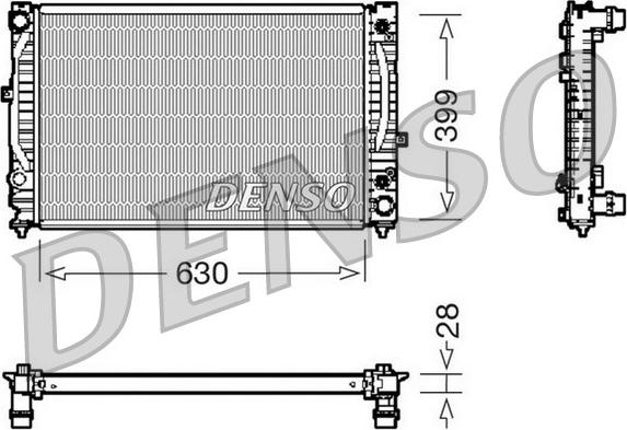Denso DRM02031 - Радіатор, охолодження двигуна autocars.com.ua