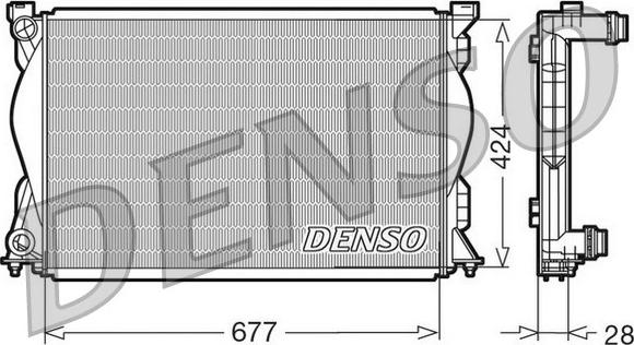 Denso DRM02036 - Радіатор, охолодження двигуна autocars.com.ua