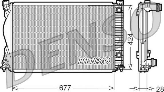 Denso DRM02037 - Радиатор, охлаждение двигателя autodnr.net