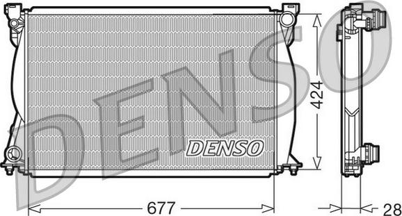 Denso DRM02038 - Радіатор, охолодження двигуна autocars.com.ua