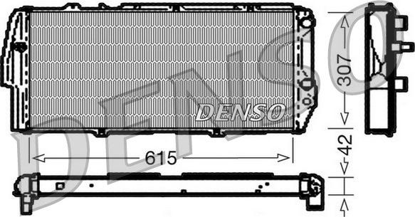 Denso DRM02040 - Радіатор, охолодження двигуна autocars.com.ua