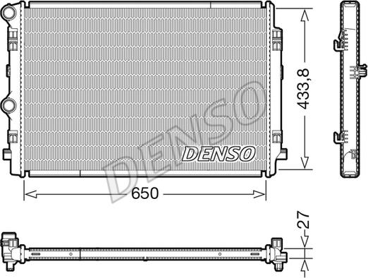 Denso DRM02044 - Радиатор, охлаждение двигателя avtokuzovplus.com.ua