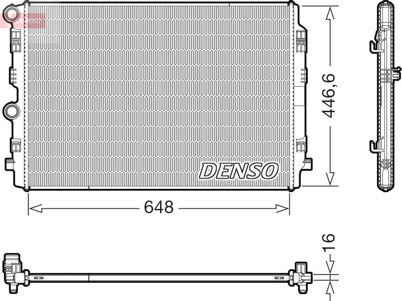 Denso DRM02050 - Радіатор, охолодження двигуна autocars.com.ua