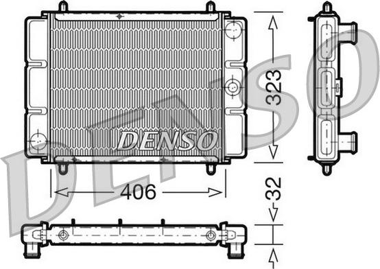 Denso DRM03001 - Радіатор, охолодження двигуна autocars.com.ua